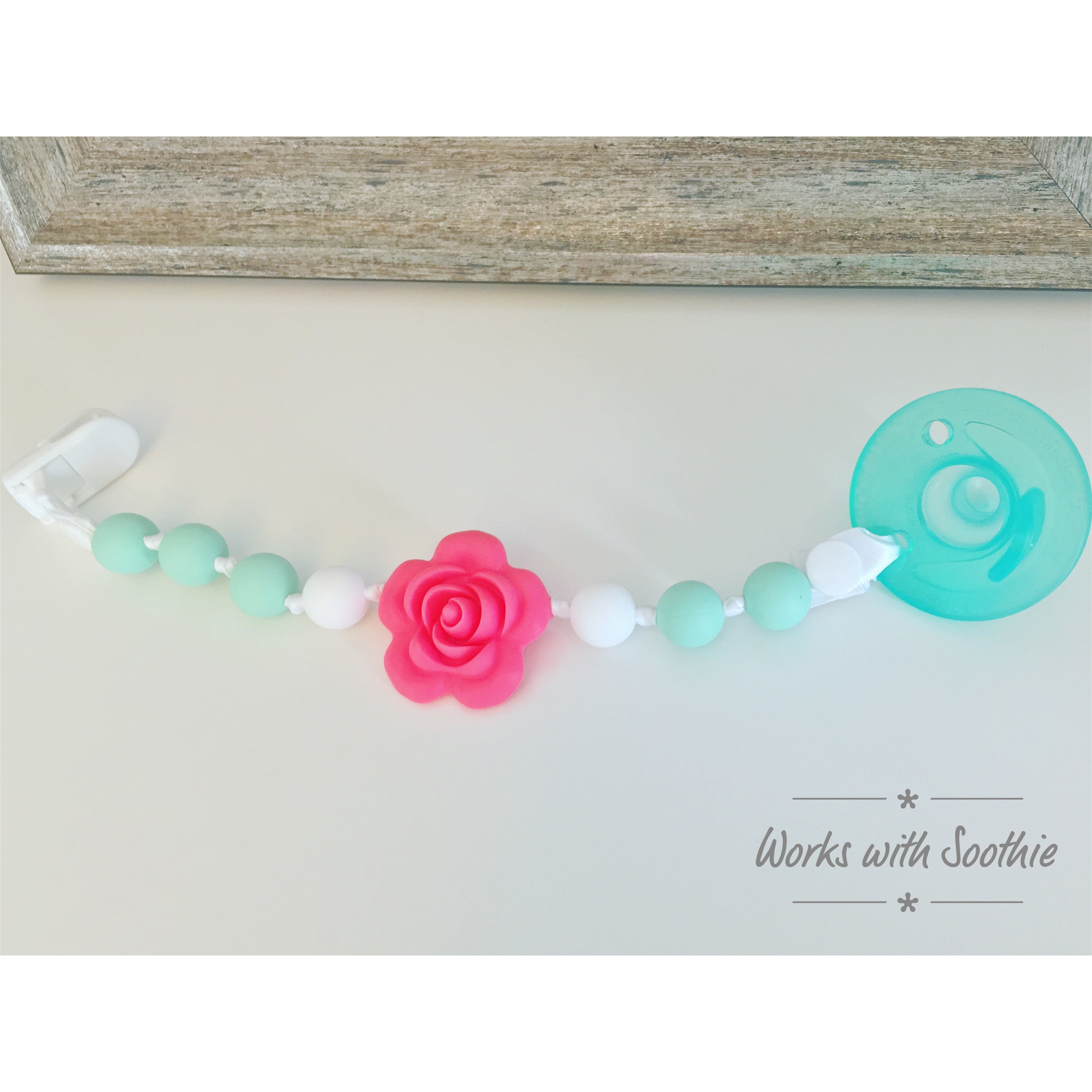 The Original Flower Pacifier Clip Set