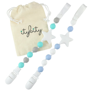 Twinkle Star Pacifier Clips