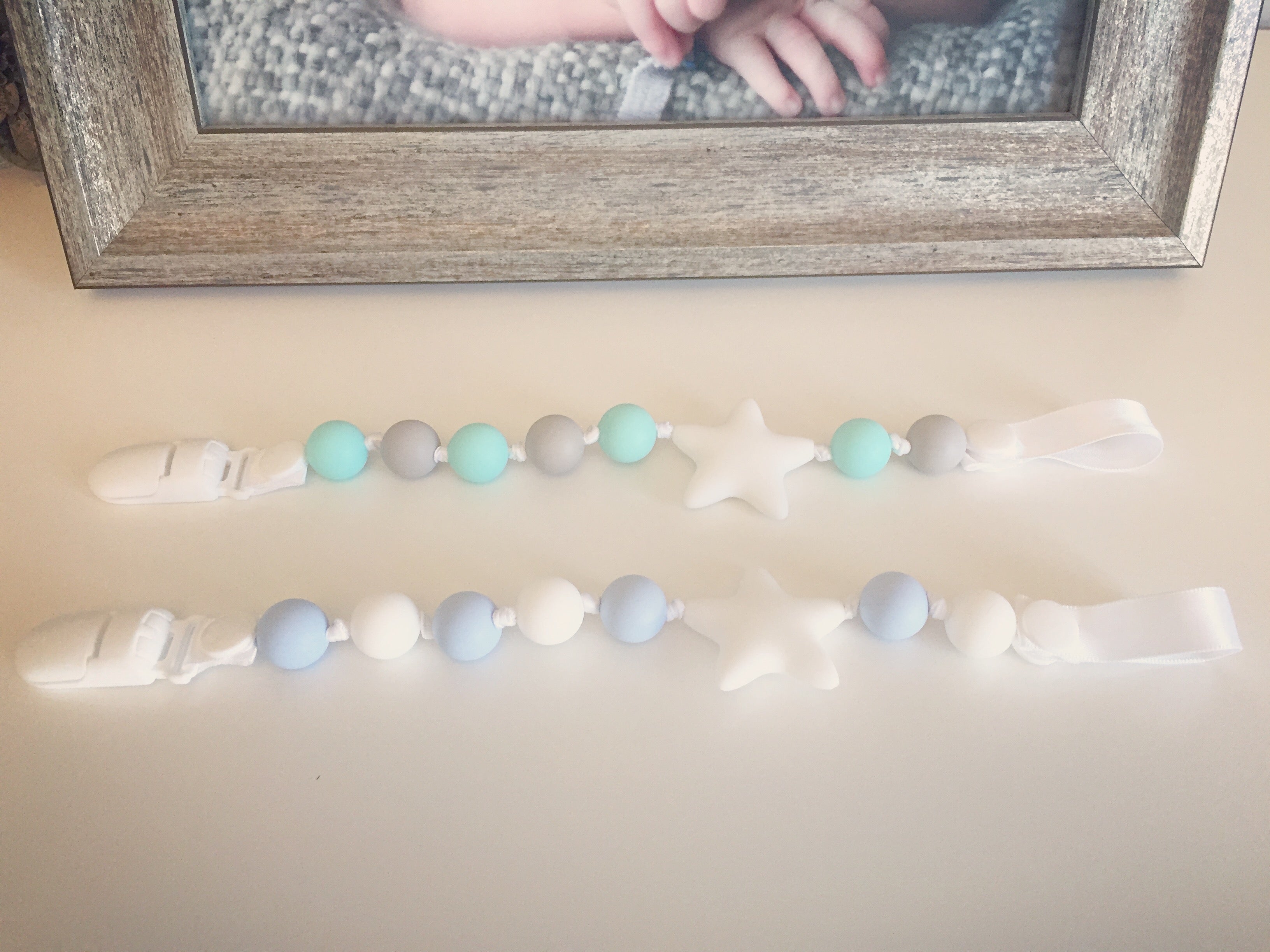 Twinkle Star Pacifier Clips