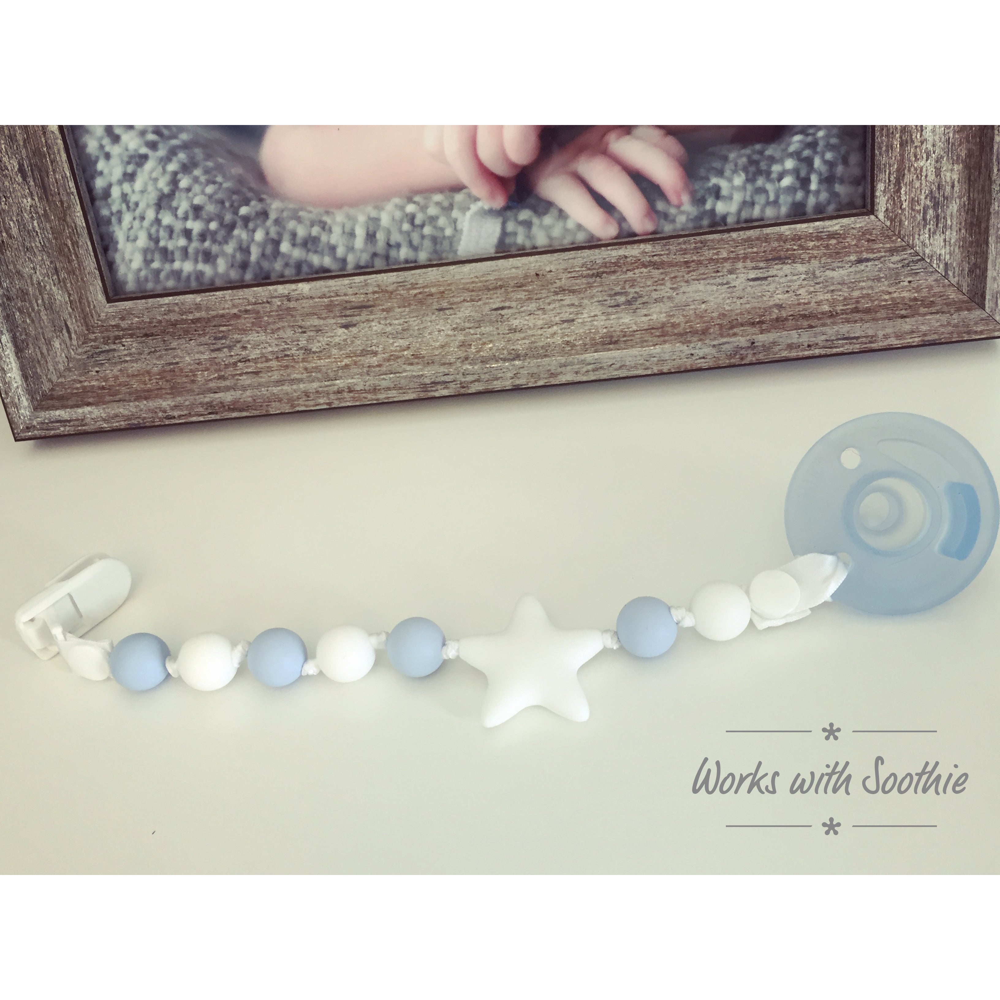 Twinkle Star Pacifier Clips