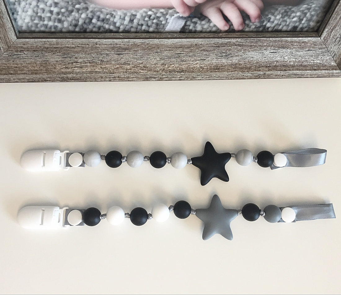 Little Rock Star Pacifier Clips