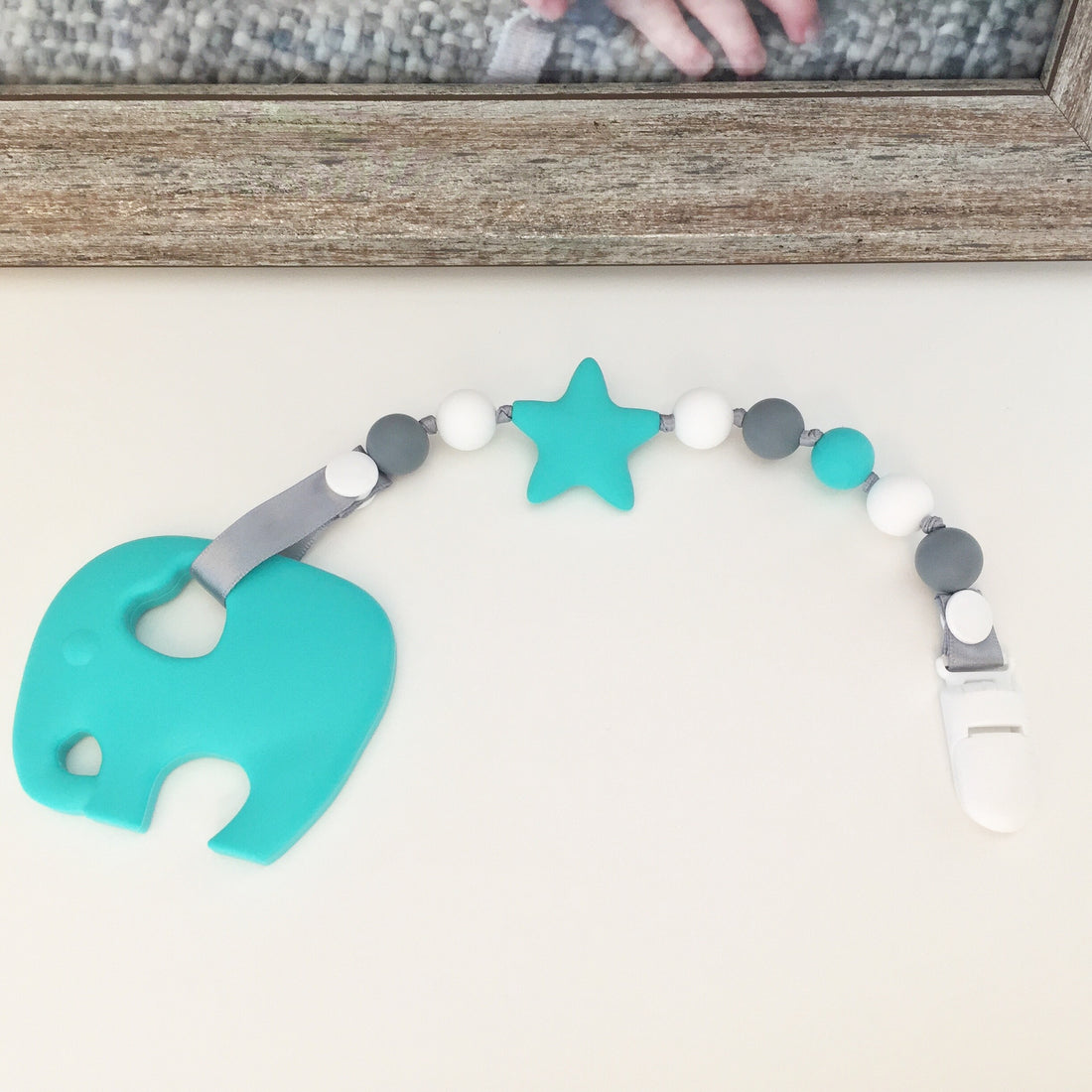 Star Dust Teether Pacifier Clips